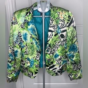 Women’s Russell Kemp Green Floral‎ Print Jacket Size 10